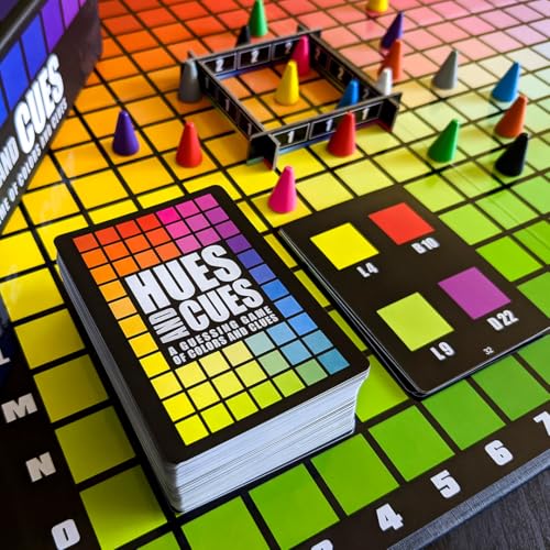 USAopoly Hues and Cues: Multicolor Party Board Game for 3 to 10 Players, Ages 9+