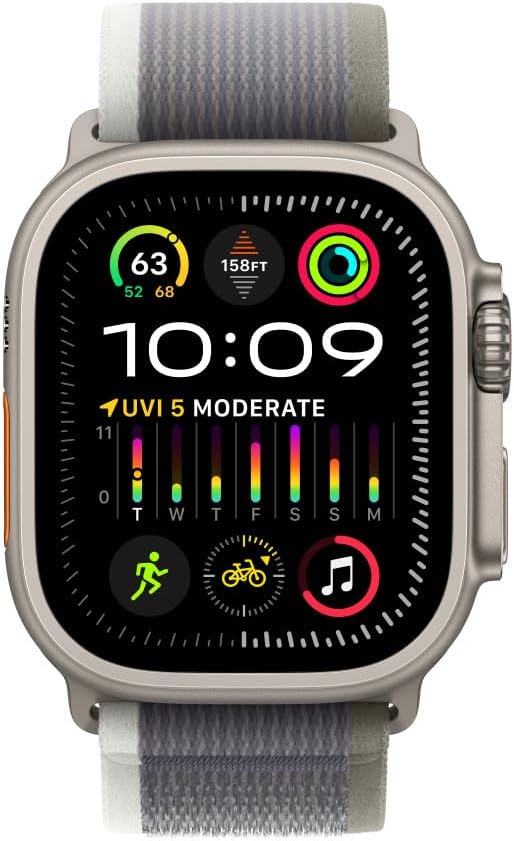 Apple Watch Band - Trail Loop - 49mm - Green/Grey - S/M