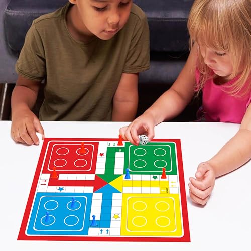 Ankit Toys & Games 2in1 Magnetic Ludo and Snakes & Ladders 12" Board Game Set - Portable, and for Kids and Family Entertainment - Ages 6+ Classic Fun with a Modern Twist (Magnetic Ludo Medium)