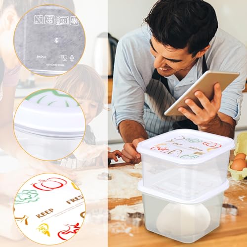 NALACAL Pizza Dough Proofing Box, Set of 12 Large Stackable Dough, with Sealing Lids Bread Dough Container Pizza Dough with Covers Food Storage Container for Home Kitchen Camping - 5.3” x 5.3” x 3.5”