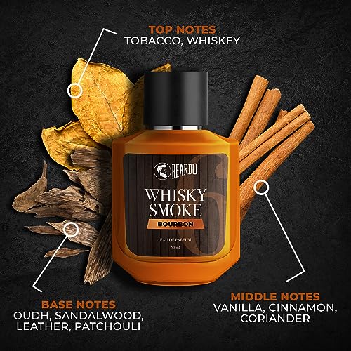 Beardo Whisky Smoke Bourbon & Mariner Perfume Combo 50ml | Long Lasting for Men | Oriental, Woody, Leathery | Fresh, Aqua Notes | Gift Set for Valentine's Day