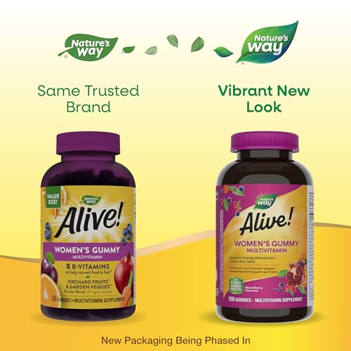 Nature's Way NatureÃ¢â‚¬â„¢s Way Alive! WomenÃ¢â‚¬â„¢s Gummy Multivitamins, Vitamins & Minerals, Supports Whole Body Wellness*, Vegetarian, Mixed Berry Flavored, 150 Gummies