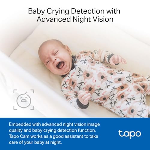 Tapo Mini Smart Security Camera, Indoor CCTV, Works with Alexa&Google Home, No Hub Required, 1080p, 2-Way Audio, Night Vision,Device Sharing (TC60) [Amazon Exclusive] No Monthly Fee