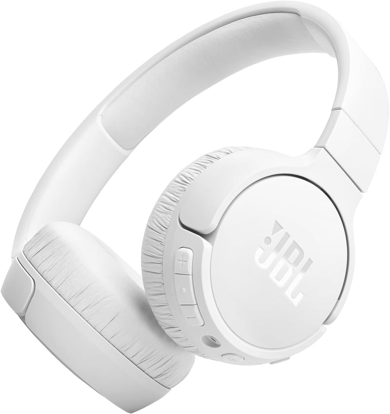 JBL Tune 770NC Adaptive Noise Cancelling Wireless Over-Ear Headphones, Pure Bass Sound, Smart Ambient, Bluetooth 5.3, Le Audio, VoiceAware, 70H Battery, Multi-Point Connect - White, JBLT770NCWHT - Tune 670 NC White