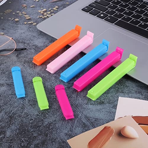 Yafe 20 Pcs Bag Clips for Food Storage, Freezer Bag Clips Fridge Sealing Storage Clips Plastic Bag Sealing Clips Multicoloured Reusable for Snacks, Coffee, Food & Sandwich(2 Sizes)