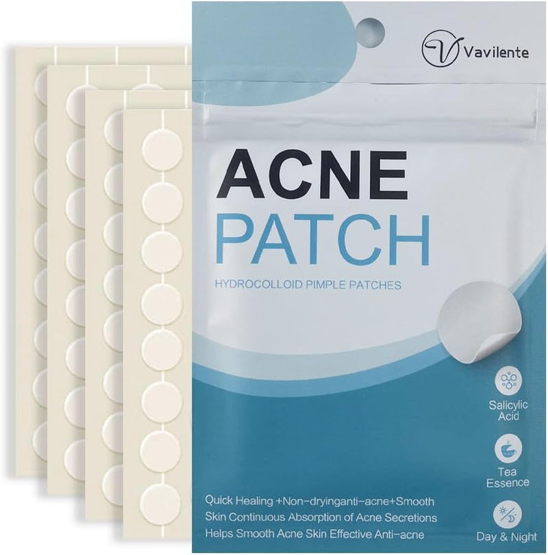 Vavilente Acne Pimple Patch,Hydrocolloid Patches for Covering Zits and Blemishes,Korean Pimple Patches for Face Zit Dots Tea Tree, Calendula Oil,Microdart Acne Patches(210 Count)
