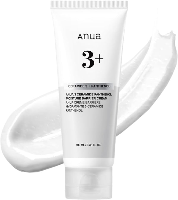 3 Ceramide Panthenol Moisture Barrier Cream, Hydrating Face Moisturizer for Normal Skin, Panthenol, Ceramide, Centella for Skin Barrier Non Comedogenic, Korean Skincare (100ml/ 3.38 fl. oz.)