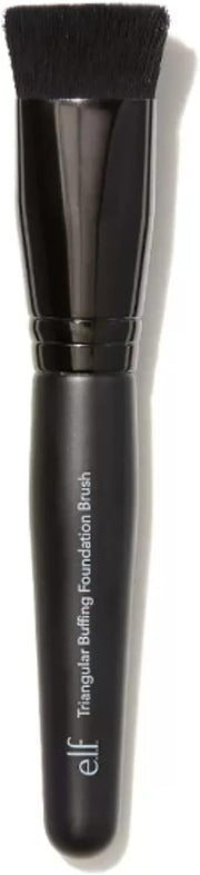 e.l.f. Triangular Buffing Foundation Brush, Flat-Top Makeup Brush For Applying Foundation Evenly, Made With Synthetic Bristles, Vegan & Cruelty-Free - Black - Triangular Foundation 1 Count (Pack of 1)