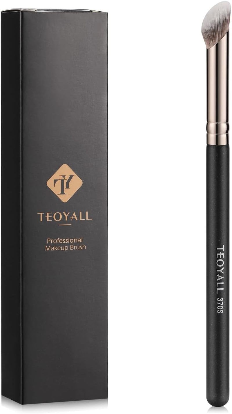 TEOYALL Angled Foundation Contour Brush, Synthetic Kabuki Brush for Concealing Blending Setting Buffing with Liquid, Cream and Powder Cosmetic (170S)