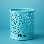 Fitto Sky Blue Pen Holder, Round Desk Organizer 8x9cm