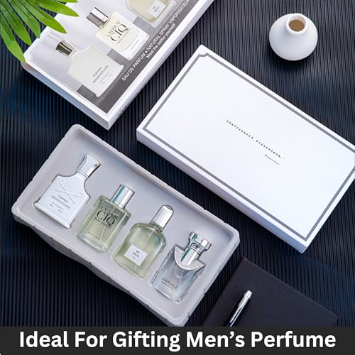 Perfume Gift Set for Men, 4 Pcs Perfume Set Gift For Him 4x25 ML Long Lasting Fresh Fragrance Perfume Set For Men Birthday Gift To Boyfriend, Luxury Parfums For Man Gift Set Box, Eau De Parfum For Men