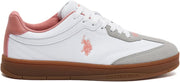 U.S POLO ASSN. 5M VALE WMN GLB 5FX OD womens Sneaker - White