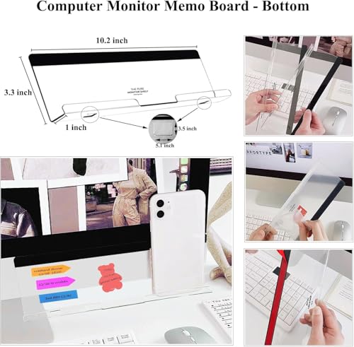 3Pcs Memo Board,Office Desk Accessories for Women&Men,Gadgets&Decorations for Work Desk&Home Office Supplies (bottom)