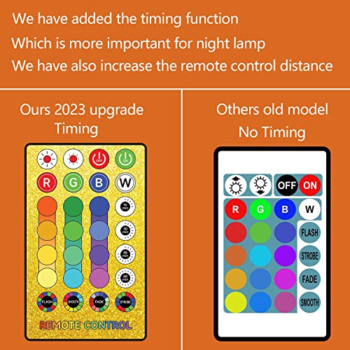 Moon Lamp 7.9 inch 16 LED Colors, NSL Lighting Night Light 3D Printed Moon Light with Stand & Remote/Touch Control and USB Rechargeable, Moon Night Lihgt for Kids Girlfriend Wife Lover Birthday Gifts
