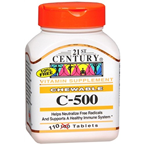 21st Century C-500 Mg Orange Flavor Chewables - 110 Tablet