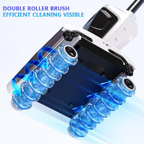 3 In1 Vertical Handheld Vacuum Cleaner,Wet Dry Vacuum Cordless Floor Washer, 0.68L Capacity,Low Noise,Auto Self-Cleaning,Powerful Handheld Vacuum for Hard Floor Rug Pet Hair Home Dorm
