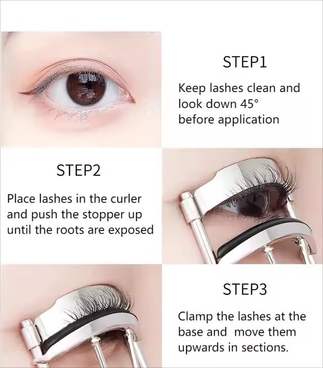 Rose Gold Eyelash Curler Clip Professional Handle Eye Curling Metal Beauty Makeup Tools Accessories