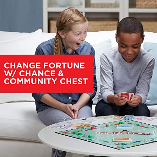 Monopoly Board Game | Family Board Games for Adults and Kids | Ages 8 and Up | 2 to 6 Players | Strategy Games | Family Gifts