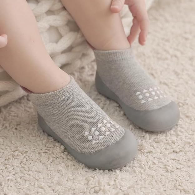 Bearbay Baby Sock Shoes Baby Walking Shoes Infant Non-Slip Breathable Slippers with Soft Rubber Sole Baby Boys Girls Sneakers