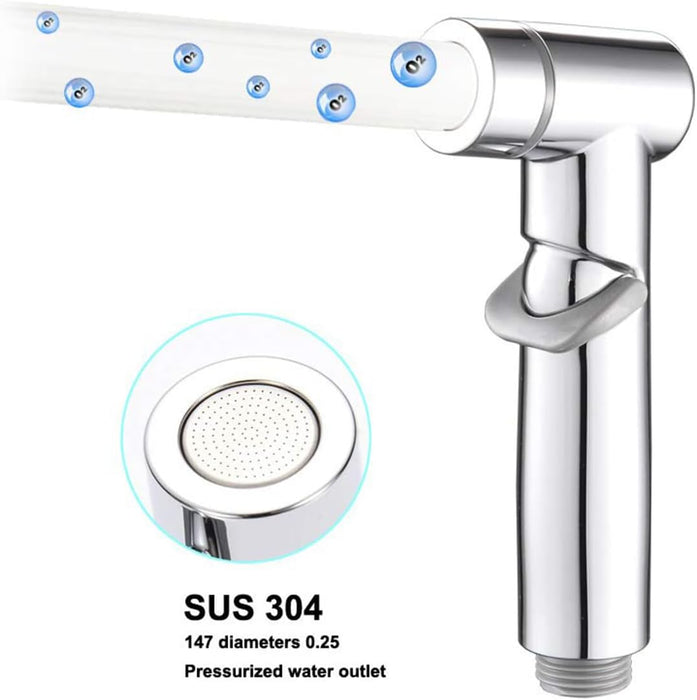 Joyzzz Handheld Bidet Sprayer for Toilet, Ultra Light Bidet Toilet Sprayer Head, Stainless Steel Handheld Bidet Sprayer, Adjustable Water Pressure Control Bidet Sprayer Head for Kitchen and Toilet