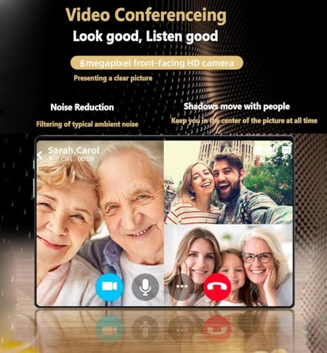 X-Prime 10.1" HD AMOLED Display Android 13 Slim Smart Tablet PC, Dual SIM, 5G Network, Wifi Tablet, 8GB RAM 256GB ROM, Dual Camera, Google Meet and Zoom Supported (Gold)