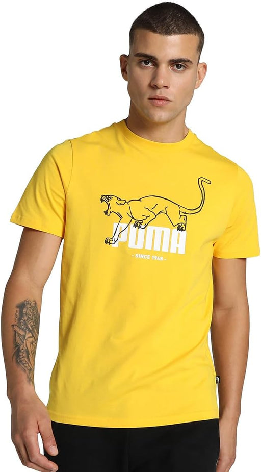 Mens Graphics Animal Lifestyle Men Shirts - Yellow Sizzle