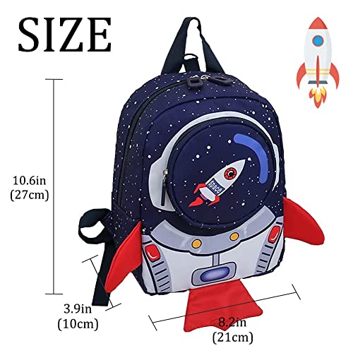 NALACAL Toddler Backpack with Baby Reins, Kids Backpack for School, Waterproof Children's Backpack, Cartoon Safety Anti-Lost Strap, Rocket Shape, Toddler Reins for Walking 1-2 years, for Girls Boys