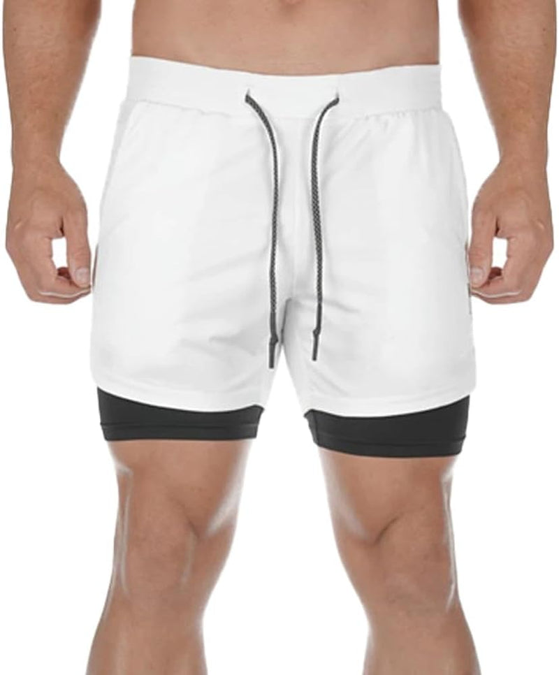 Dress Cici Gym Shorts for Men, Men's Activewear Running Shorts,Drawstring Gym Shorts Men, 2 Layer Loose Athletic Shorts with 4 Pockets