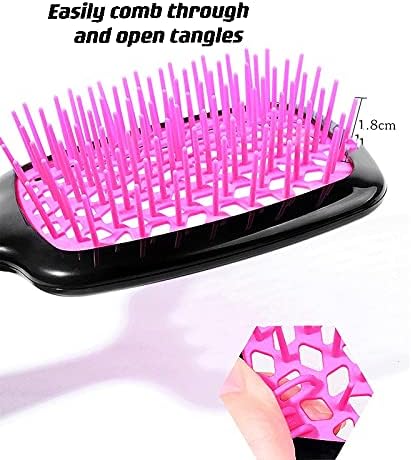 ALANX Detangler Hairbrush ï¼ŒMassage Curl Combï¼ŒDetangling Hair Brush for Women, Girls and Kids for Wet, Dryï¼ŒFine, Curly, Thick and Long Hair (WHITE/YELLOW)