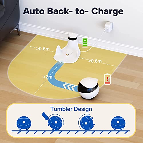 Enabot EBO SE Pet Robotic Camera with Wheels, 1080P Indoor Surveillance Camera, Auto Cruise, Two-Way Audio and Night Vision