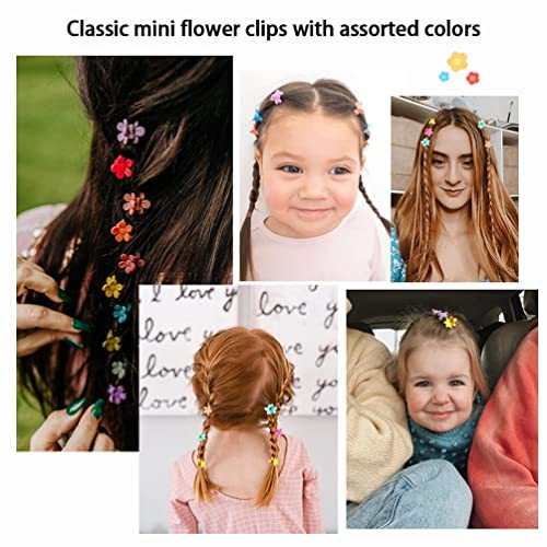 MINGSHIJX 100 Packs Assorted Color Hair Clips, Beautiful Mini heart Hair Clips Hair Accessories for Women and Girls, Random Color (plum blossom)