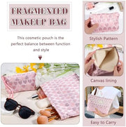 ZLFSRQ 3Pcs Checkered Makeup Bag for Women Large Cosmetic Bag Set Travel Toiletry Bag Makeup Pouch Bag for Purse Pink Zipper Storage Bag Organizer Cute Small Aesthetic Girls Car Essentials Bag