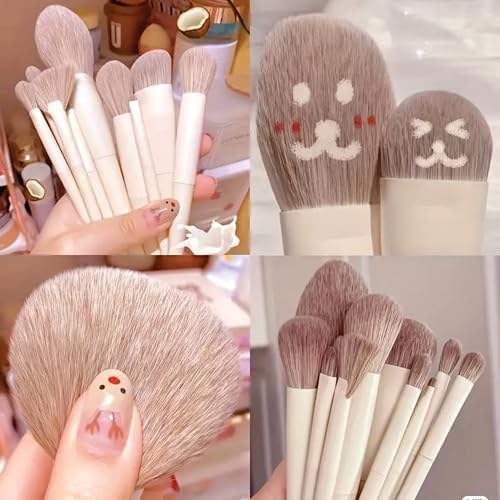 10Pcs Soft Fluffy Makeup Brushes Set Kit For Foundation Eye Shadow Concealer Blush Brush Skin Friendly Makeup Tools Ideal For Makeup