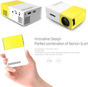YG300 Mini Portable Projector 400 - 600 Lumens LCD Video Projector Support HDMI / USB / AV / CVBS/ Remote Control for Home Cinema Theater Indoor/Outdoor Movie projectors Yellow