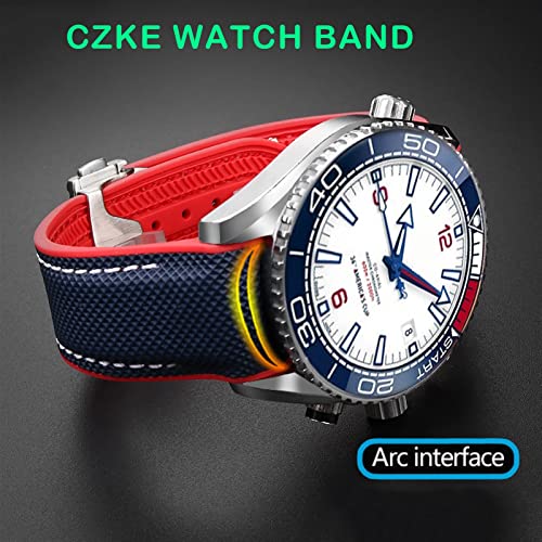GANYUU Silicone Nylon Watchband For Omega Seamaster 300 Speedmaster 8900 Planet Ocean 20mm 22mm 21mm Watch Strap Tools