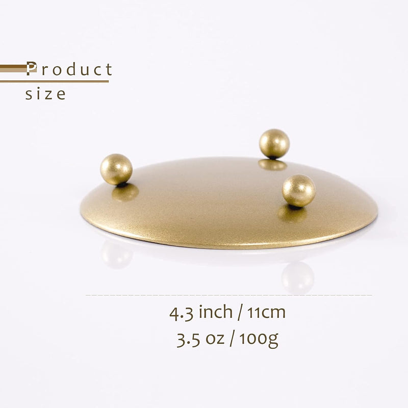 AMERTEER 2 Pcs Diameter 4.3" Candlestick Holders Iron Pillar Candle Holder Gold Candle Holder Hurricane Candle Holder Candle Stands Candle Plate Holder Pedestal Candle Holders for Table (Black)