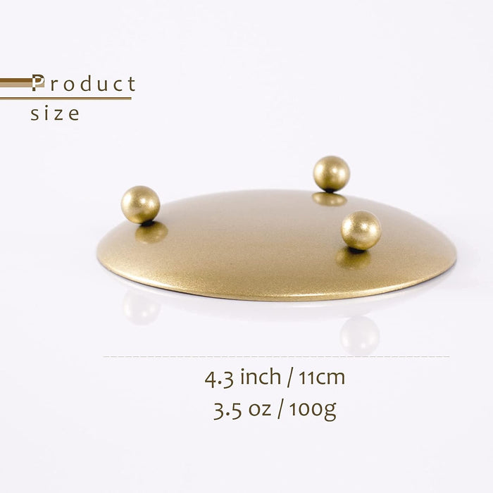 AMERTEER 2 Pcs Diameter 4.3" Candlestick Holders Iron Pillar Candle Holder Gold Candle Holder Hurricane Candle Holder Candle Stands Candle Plate Holder Pedestal Candle Holders for Table (Black)