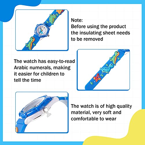 Excefore Kids Smart Watch, Including Dinosaur Keyring for Kids Dinosaur Gifts for Birthday Party Gift