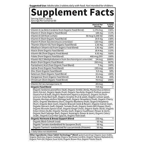 Garden of Life Multivitamin for Women - mykind Organic Women's 40+ Whole Food Vitamin Supplement, Vegan, 120 Tablets