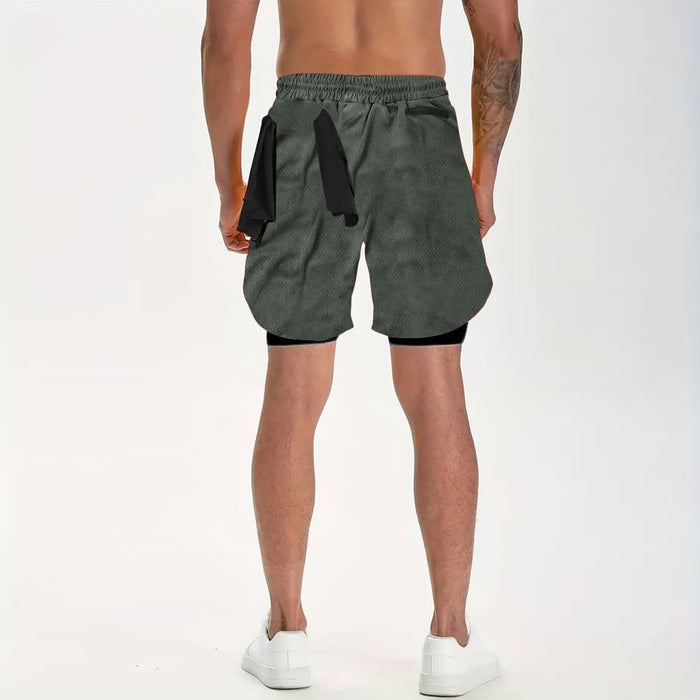 VITION Gym Shorts for Men, Men's Activewear Running Shorts,Drawstring Gym Shorts Men, 2 Layer Loose Athletic Shorts with 4 Pockets