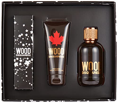 Dsquared2 wood pour homme edt 100 ml gift set, 100.0 millilitre