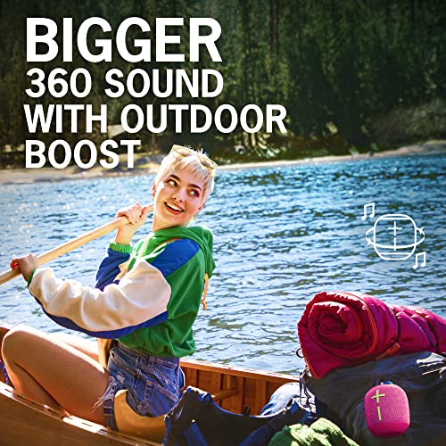 Ultimate Ears WONDERBOOM 3, Small Portable Wireless Bluetooth Speaker, Big Bass 360-Degree Sound for Outdoors, Waterproof, Dustproof IP67, Floatable, 40 m Range - Blue