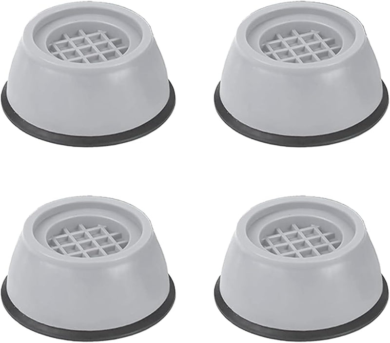 COOLBABY Petra Washer Dryer Anti Vibration Pads With Suction Cup Feet, Fridge Washing Machine Leveling Feet Anti Walk Pads Shock Absorber Furniture Lifting Base (4 Piece, Multicolour, Rubber, Round)