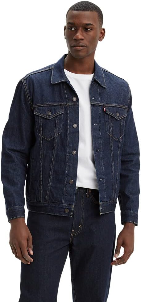 Mens The Trucker Jacket T-Shirt (pack of 1) - Dark Indigo - Flat Finish