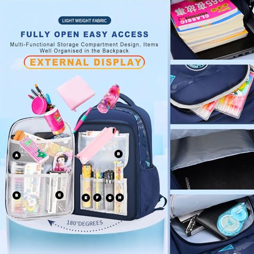 Exclusive School Bag for Boys, Large Capacity, Waterproof Kids Backpack with Ergonomic Design. Fits Textbooks, Lunch Box, and Snacks. Ideal for Grades 1-3.