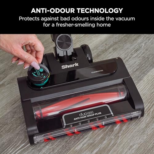 Shark Stratos Cordless Stick Vacuum Cleaner [IZ400UKT], with Anti Hair Wrap Plus & Clean Sense IQ, Pet Pro Model, Single Battery, Charcoal/Brass
