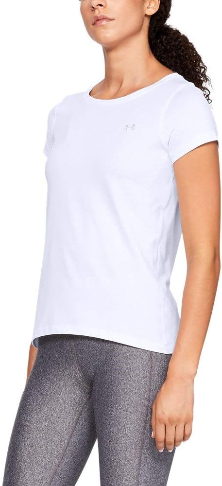 womens Tech Mesh SS T-shirt (pack of 1) - White / / Metallic Silver