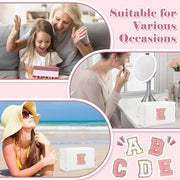 Portable Cosmetic Bag for Women,Large Makeup Bag for Travel,Personalized Makeup Bag,Toiletry Bag Gift Ideal for Teens, pink letter