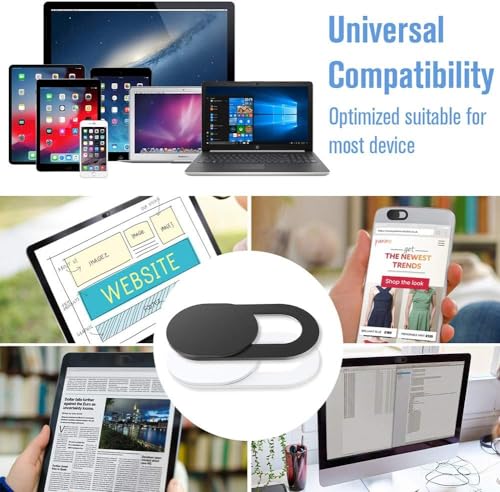STRAID Webcam Cover (8 Pack), 0.02 inch Ultra Thin Laptop Camera Cover Slide for iPhone iPad MacBook Pro Computer iMac Cell Phone PC Accessories Camera Blocker Slider, Great for Privacy