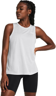 Women's Tech Twist Tank Top - (014) Halo Gray / White / White